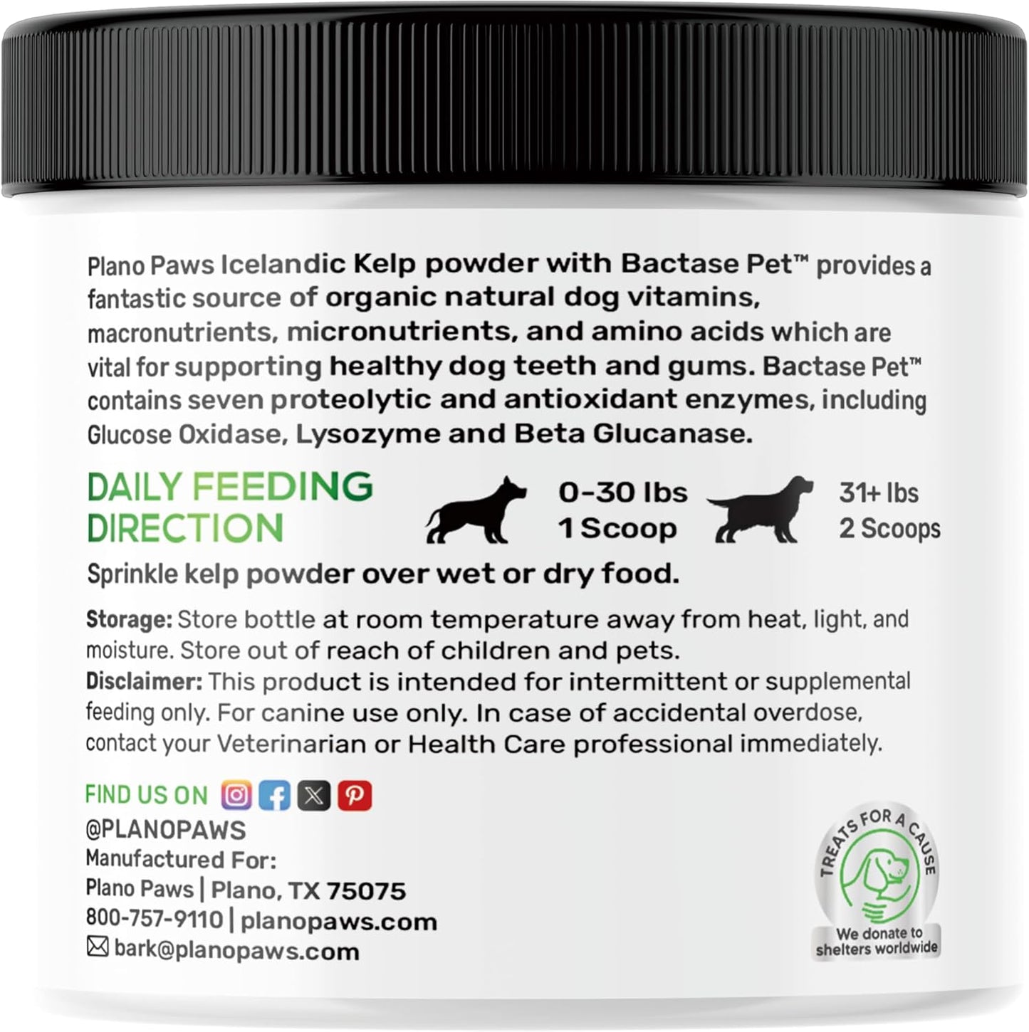 Dog Teeth Cleaning Powder - Plaque and Tartar Remover - Dental Powder with Bactase PET - Breath Freshener for Overall Dental Care - Supports Mouth, Teeth, and Gum Health for All Ages and Sizes