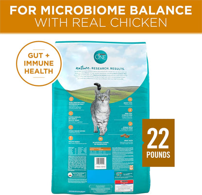 Purina ONE Natural Dry Cat Food, Tender Selects Blend With Real Chicken - 22 lb. Bag