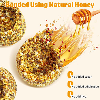 PINVNBY 6 PCS Parrot Treats Natural Grains Cockatiel Treats Bowl Shape Budgie Snacks Edible Bird Chewing Toys for Parrots Parakeet Conure Lovebird Finch Canary