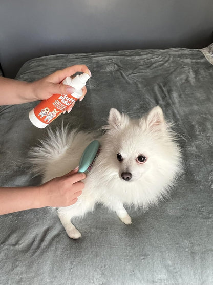 Dog Dandruff Treatment & Dry Skin Relief Dog Spray - Fluffy Fido Unscented No Rinse Pet Dander Spray with Vitamin B, Omega 3 & 6 & Honey Extract - 7 fl. oz.