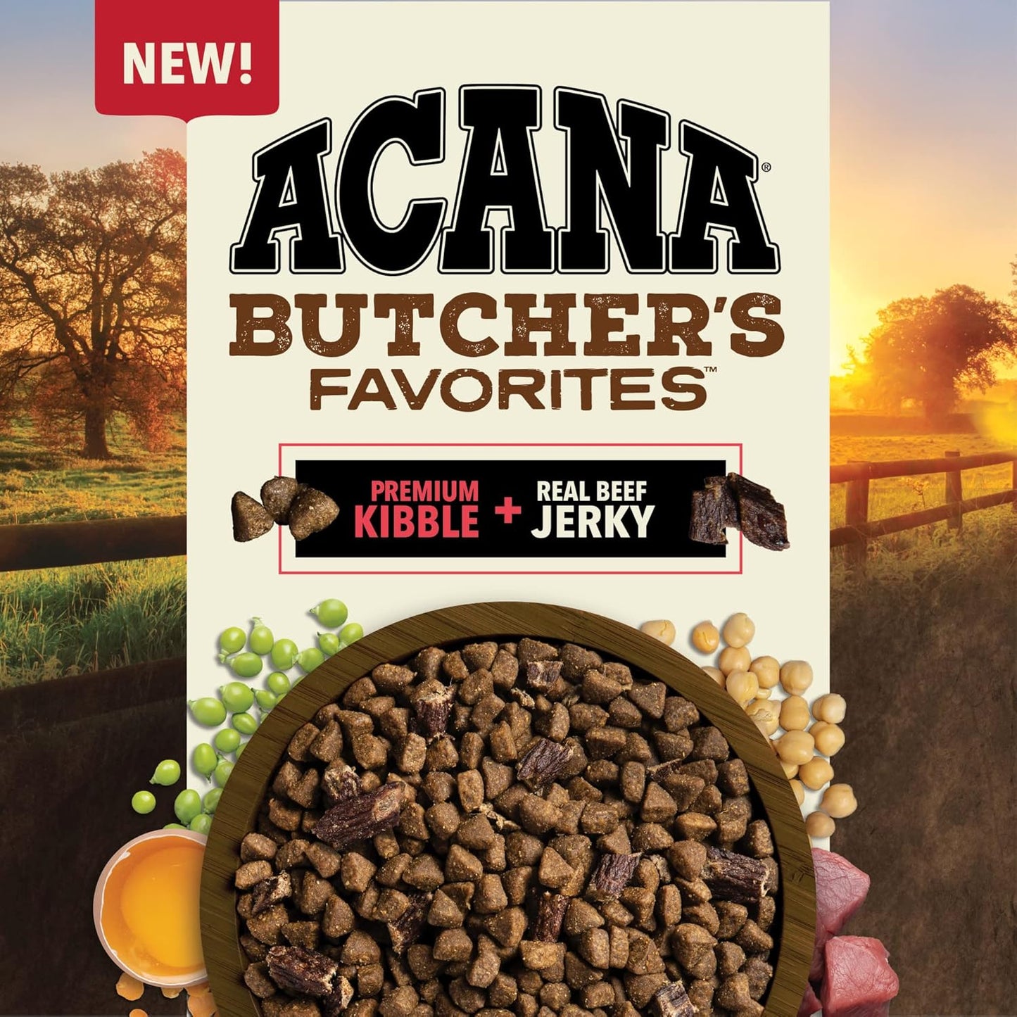 ACANA Butcher’s Favorites Grain-Free Dry Dog Food Farm-Raised Beef & Liver Recipe 17lb Bag