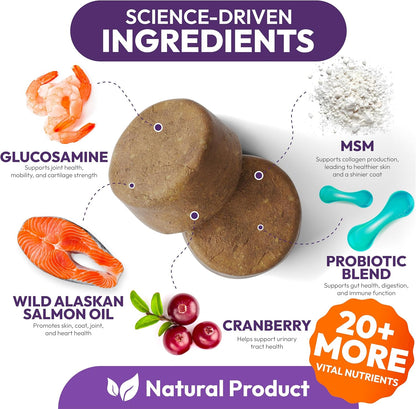 Dog Multivitamin Chewable - Dog Vitamins and Supplements with Glucosamine - 170 Chews - Hip & Joint, Pet Immune Support, Skin & Coat, Gut & Heart Health - Senior & Puppy Multivitamin Pet Supplement