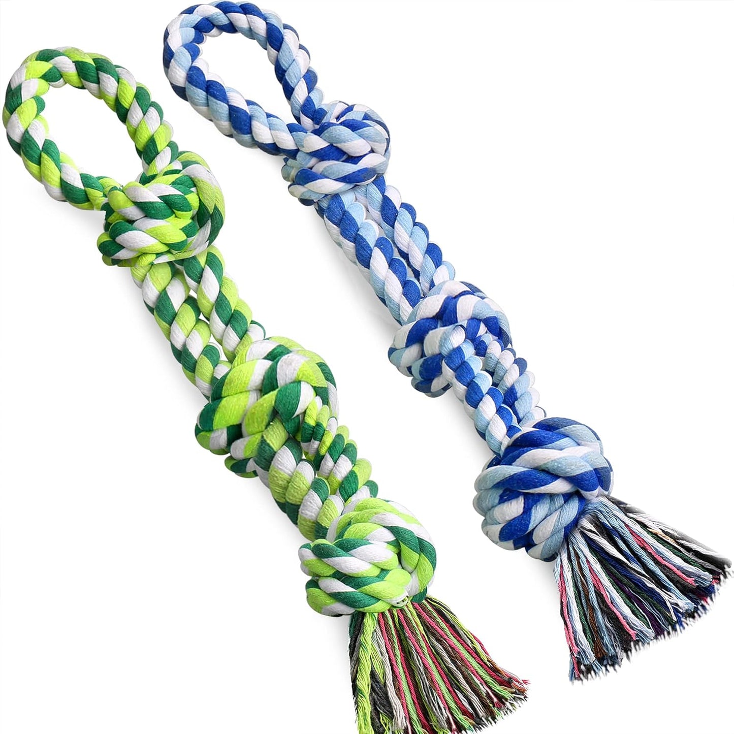 UPSKY Dog Rope Toys 2 Nearly Indestructible Dog Toys for Medium to Large Breed, Dental Cleaning Chew/ Tug Toy for Boredom, Dog Grinding Teeth for Aggressive Chewers