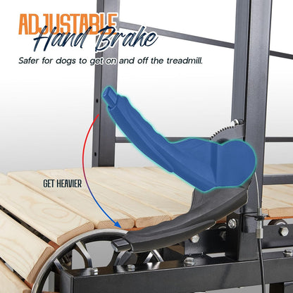 Albott Dog Treadmill for Large & Medium Dogs with Pace Adjustbable Brake and Roller Wheels, Enlarged Indoor Slatmill for Dogs to Keep Fit and Healthy, Up to 330 Lbs