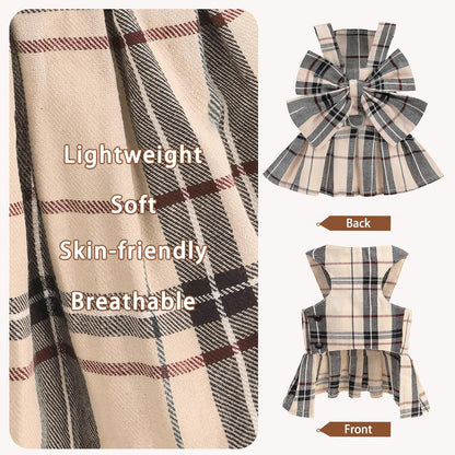 PUPTECK Adjustable Dog Harness Collar Leash with Dress Set