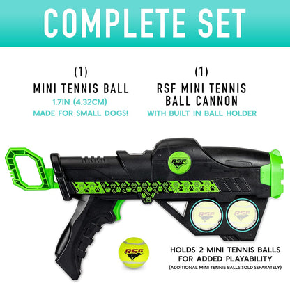 Franklin Pet Supply Co. Mini Tennis Ball Launcher for Dogs - Dog Mini Tennis Ball Thrower Cannon for Fetch + Active Play - Perfect Toy for Small Breeds