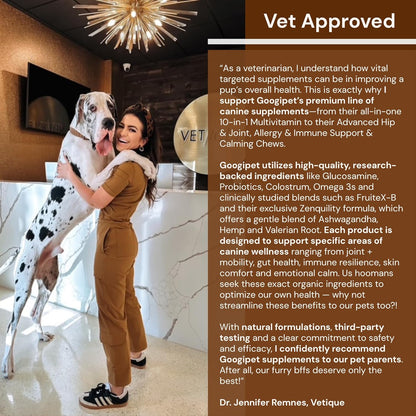 Googipet Probiotics for Dogs Digestive Health - Prebiotics and Probiotics Chews for Dogs Gut Health + Digestive Enzymes - Dog Probiotics for Yeast Itchy Skin Itchy Ears w/Papaya, Pumpkin, & Fiber