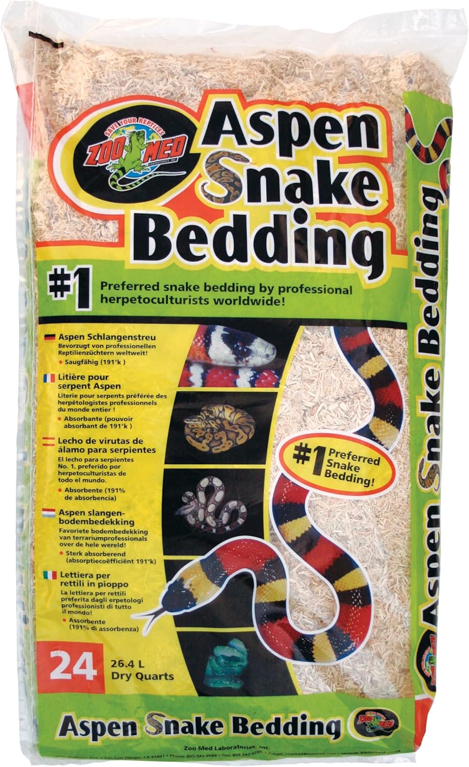 Zoo Med Aspen Snake Bedding 24qt