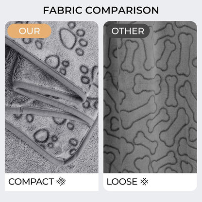 Luciphia 1 Pack 6 Dog Blankets Cat Soft Fluffy Fleece Pet Blanket Warm Cute Print Design Puppy Kitten Doggy Paw Grey Small(23"x16")