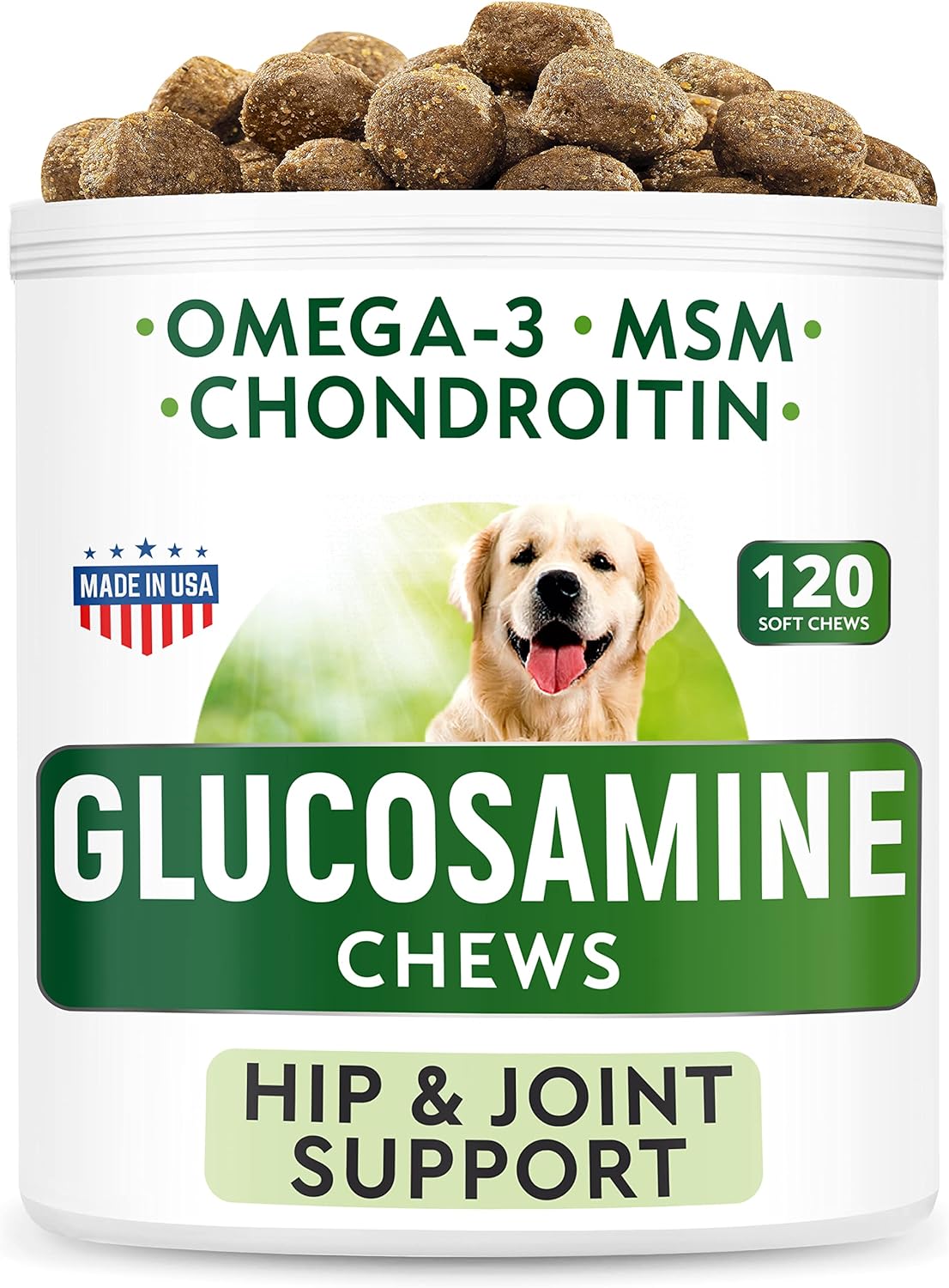 BARK&SPARK Glucosamine Dog Treats + Omega 3 for Dogs Bundle - Hip Support and Joint Pain Relief Supplement + Fish Oil Chews for Shedding, Skin Allergy, Itch Relief, Skin and Coat Supplement