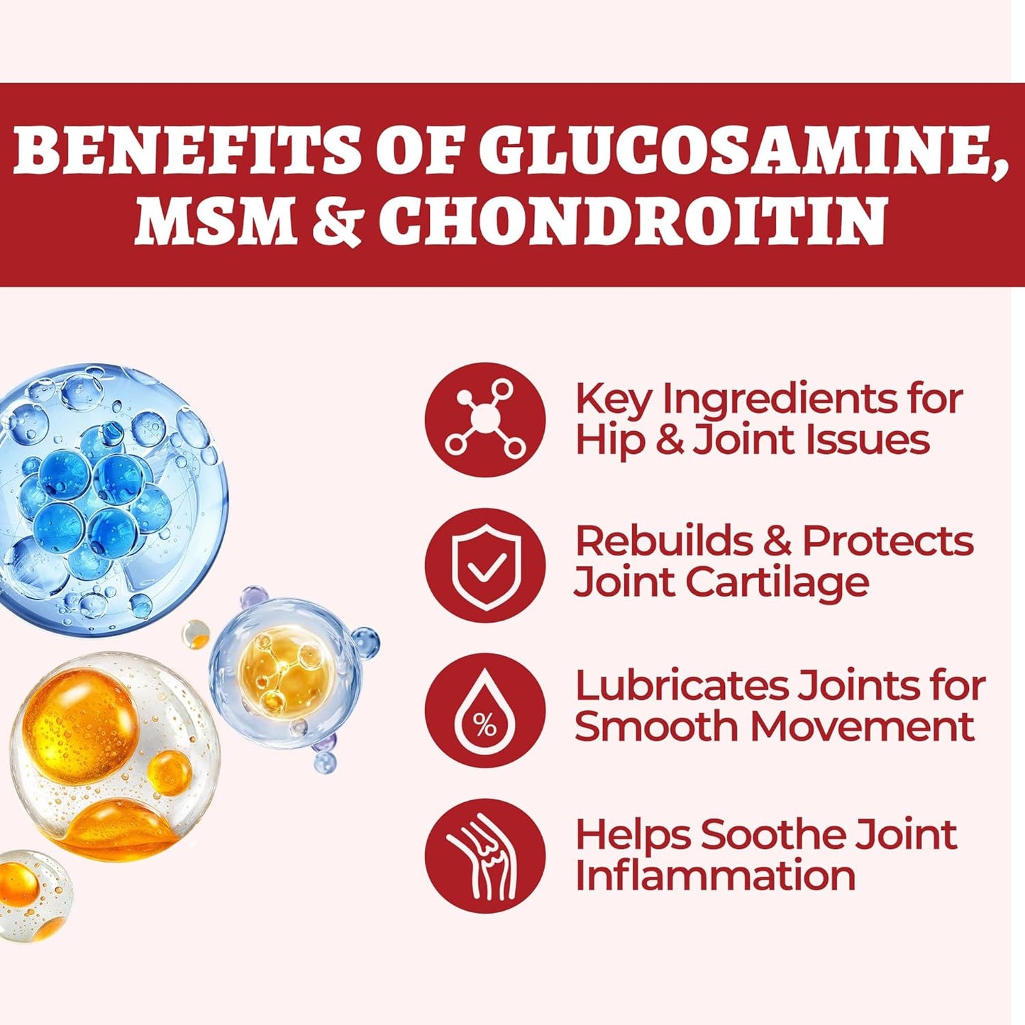 Wellix Large Hip & Joint Supplement for Dogs & Cats – Glucosamine Chondroitin MSM & Turmeric for Dogs – Dog Joint Health, Cat & Dog Arthritis Supplement, Chicken Chondroitin for Puppy & Kitten