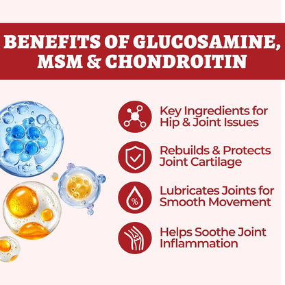 Wellix Large Hip & Joint Supplement for Dogs & Cats – Glucosamine Chondroitin MSM & Turmeric for Dogs – Dog Joint Health, Cat & Dog Arthritis Supplement, Chicken Chondroitin for Puppy & Kitten