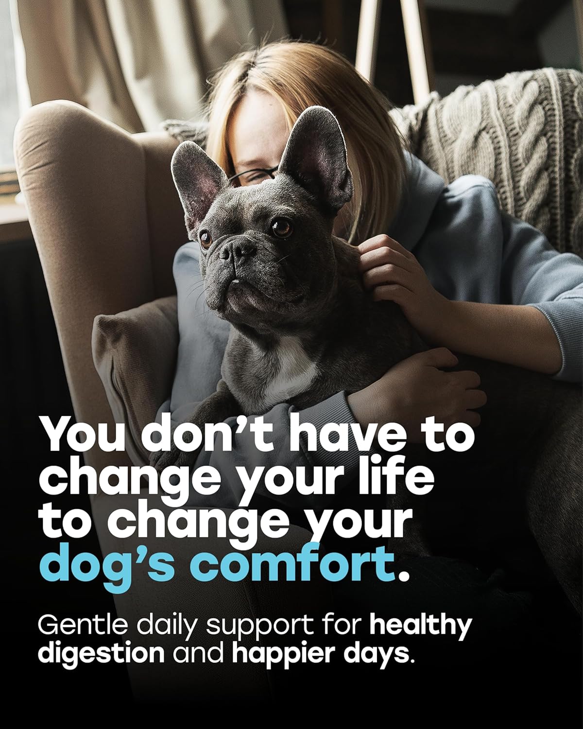 Chewable Dog Probiotics – All-in-One PhD-Endorsed Digestive Enzymes, Prebiotics, Turmeric, Omega-3 & Fiber – Gut, Diarrhea, Itchy Skin & Ear Support – All Ages, Made in USA, 140 Beef Chews