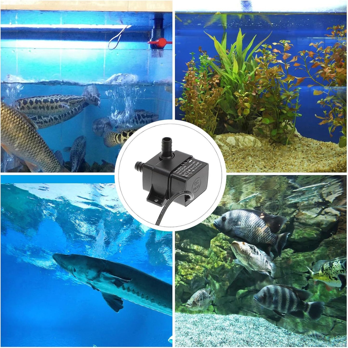 Mini Brushless Dc Water Pump 5V Submersible Fish Tank Water Cooling Pump for Aquarium and Pet Fountain with 2-Meter Lift for Aquatic Pets