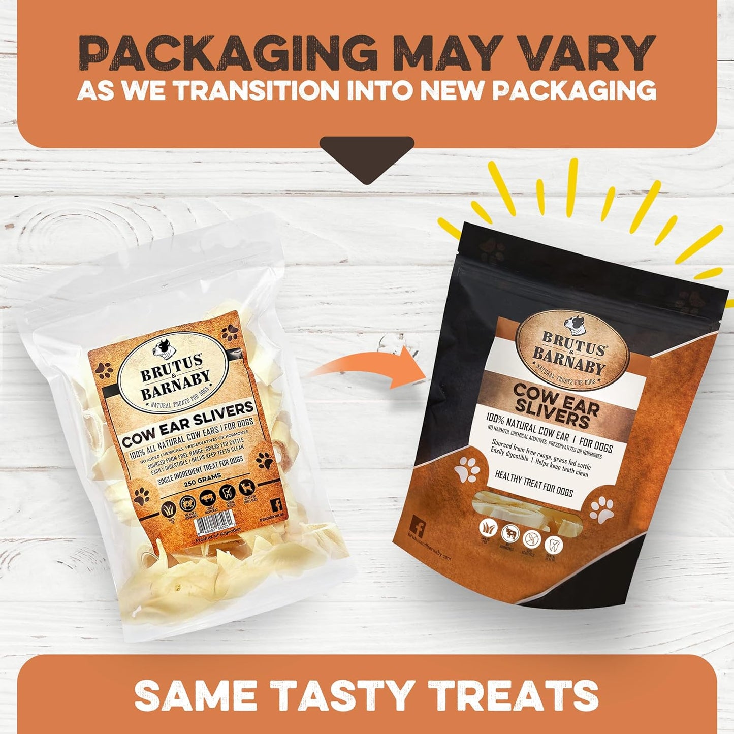 BRUTUS & BARNABY Cow Ears for Dogs – Thick Cut, Grass-Fed Angus Beef, All-Natural No-Rawhide Dog Treat Alternative