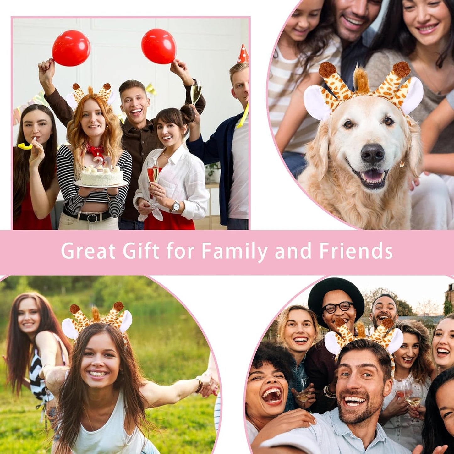 Dog Ears Headband Cartoon Hair Hoop Animal Headwear Costume Hair Bands Cosplay Party Accessories Headpiece