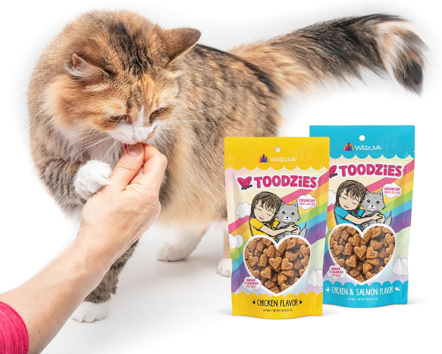 Weruva BFF Toodzies, Chicken Crunchy Cat Treats, 2oz Bag (Pack of 4)