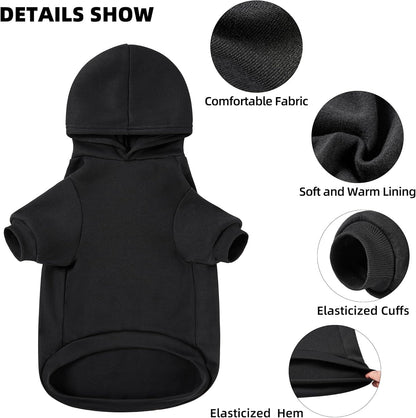 GreenJoy Dog Sweater Dog Hoodie Cold Weather Dog Coat Hooded Sweatshirt for Puppies,Cats, Small Medium Large Dogs (Medium, Black (I Love My Dad))