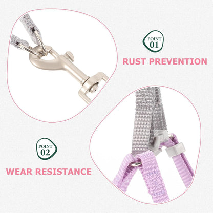 Escape Proof Small Cat Harness and Leash Set, Adjustable Soft Nylon Kitten Vest for Outdoor Walking and Training