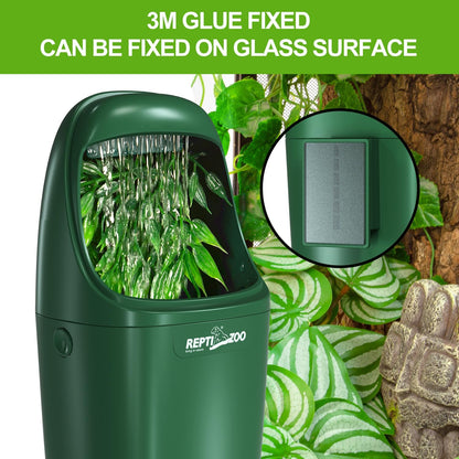 REPTIZOO Reptile Waterfall Automatic Reptile Drinking Fountain Water Dispenser, Chameleon Water Fountain Water Dripper for Bearded Dragon Iguana Frog Gecko