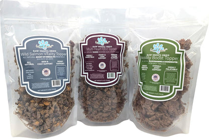 Freeze-Dried Dog Food Topper for Picky Eaters – Raw Beef, Duck & Chicken Heart Blend – High Protein, Grain-Free, Single Ingredient Meal Mixer – Kibble Enhancer – Made in USA – 6 oz