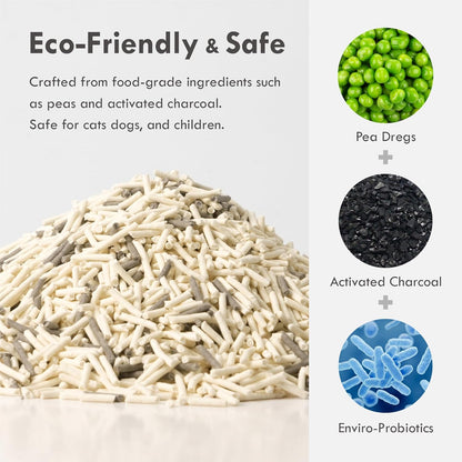 Lady N Ultimate Cat Litter Bundle: Pellet Tofu Cat Litter (Unscented 9lb) + Infinity Scoop, Dust-Free, Low Tracking, Odor Control, with Scoop Designed for Tofu Litter