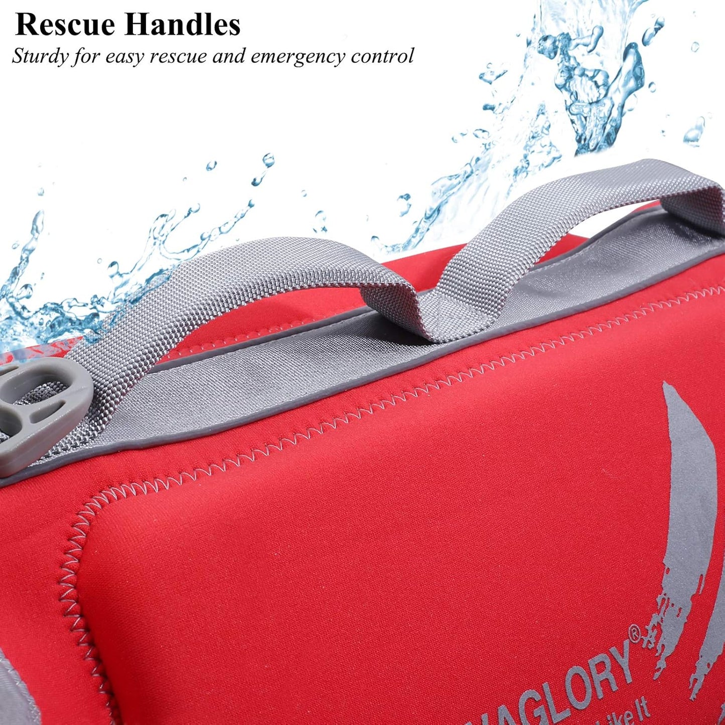 VIVAGLORY + Neoprene Dog Life Vest + High Buoyancy Dog Life Jacket, Lightweight & Buoyancy, Swimming Vest with Handle