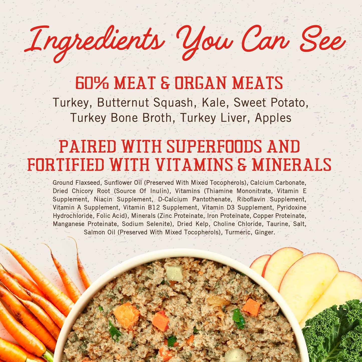 Stella & Chewy's FreshMade Frozen Fresh Grain-Free Gobblin' Good Dog Food, 16-oz pouch (Pack of 4)