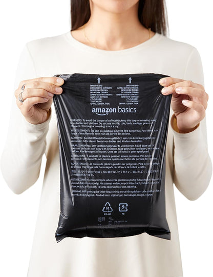 Amazon Basics Dog Poop Bags with Dispenser, 300 Count, Enhanced for Guaranteed Leakproof, Unscented, Includes Leash Clip