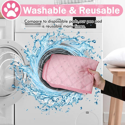 Dog Cat Playpen, Puppy Pet Playpen Indoor for Small Dog Crate Tent Cage Outdoor, Portable Pop Up Dogs Enclosure Kennel with Carrying Case for Dogs/Cats/Rabbits(Pink, Small with pad)