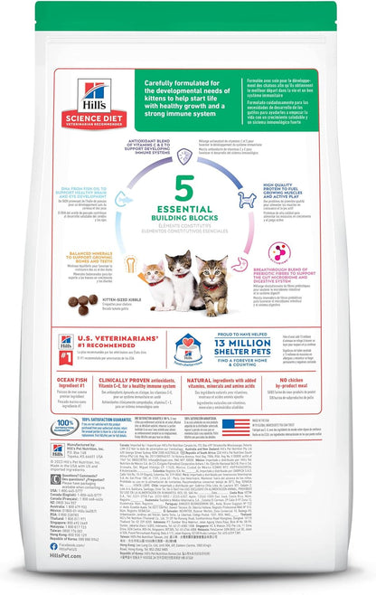 Hill's Science Diet Kitten, Kitten Premium Nutrition, Dry Cat Food, Ocean Fish & Brown Rice, 7 lb Bag