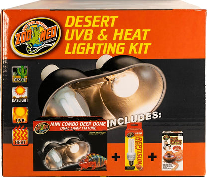 Zoo Med Desert UVB & Heat Lighting Dual Kit