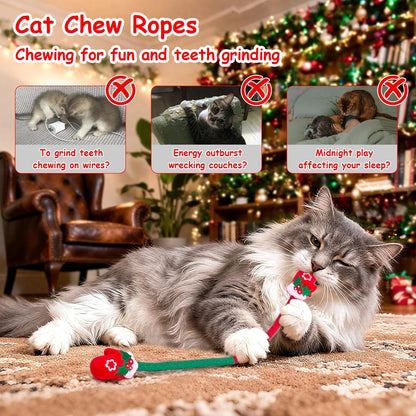 Retro Shaw Christmas Catnip Toys, Kitty Xmas Bundle Cat Toys 8PCS