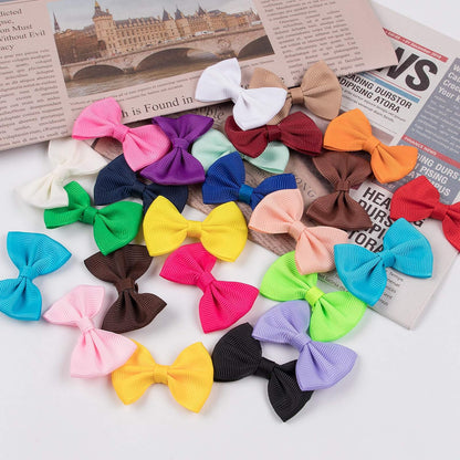 XIMA 48PCS(24pairs) Dog's Hair Bows Clips,Small Handmade Hair Accessories Bow Pet Puppy for Doggies Cat Kitten Rabbit Grooming Accessories (Mixcolors-48pcs Bows Hair Clip)