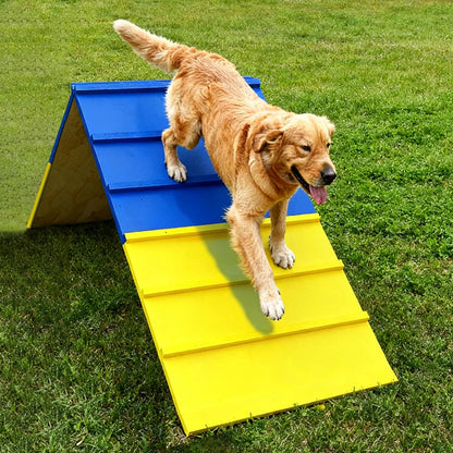 Dog Agility A Frame for Large Dogs, 84” x 24” Dog Agility Course Backyard Set, Dog Agility Equipment Outdoor for Jumping Climbing