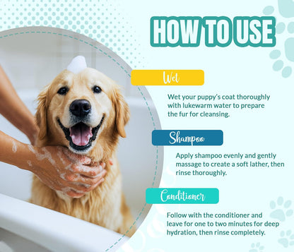 ALFIE'S CHOICE Calm & Comfort Dog Shampoo & Conditioner Set | 16 fl oz Each | with Lavender, Rosemary & Vitamin E | Calming Dog Wash for Itchy Skin, Dry Coat, Odor & All Breeds