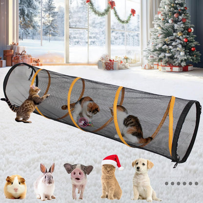 Extra Large Catio Outdoor Cat Enclosure,3 Tier Cat Tower Tent Weatherproof & Sunproof with 3 Doors(with Two Kinds of Canopies), Foladable and Portable Plus 3 Run Tunnels