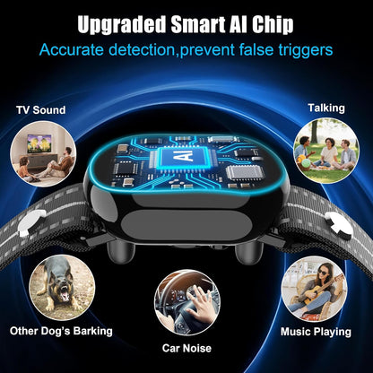 Smart Bark Collar for Large Medium Small Dogs,Rechargeable Anti Barking Device with 5 Correction Modes & 5 Adjustable Sensitivity,Automatic Bark Control,Beep Vibration,Waterproof