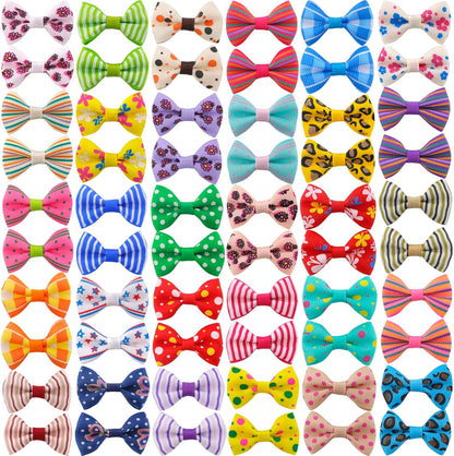 Dog Hair Bows Small Puppy Clips for Pet Grooming Accessories Doggy Gifts 60Pcs (30 Pairs)