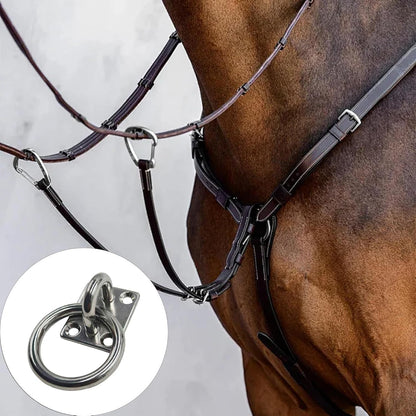 2Pcs M8*60 Stainless Steel Cross Tie Ring for Horse, Wall Mount Block Tie Rings for Horse Stall Stable Barn Supplies Equestrian Hitching Ring Hardware