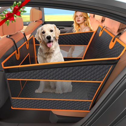 Dog Car Seat for Large Dogs, Back Seat Extender for Dogs, Foldable Pet Car Seat with Waterproof Oxford Fabric and Non-Slip Bottom, All-Around Protection and Strong Support