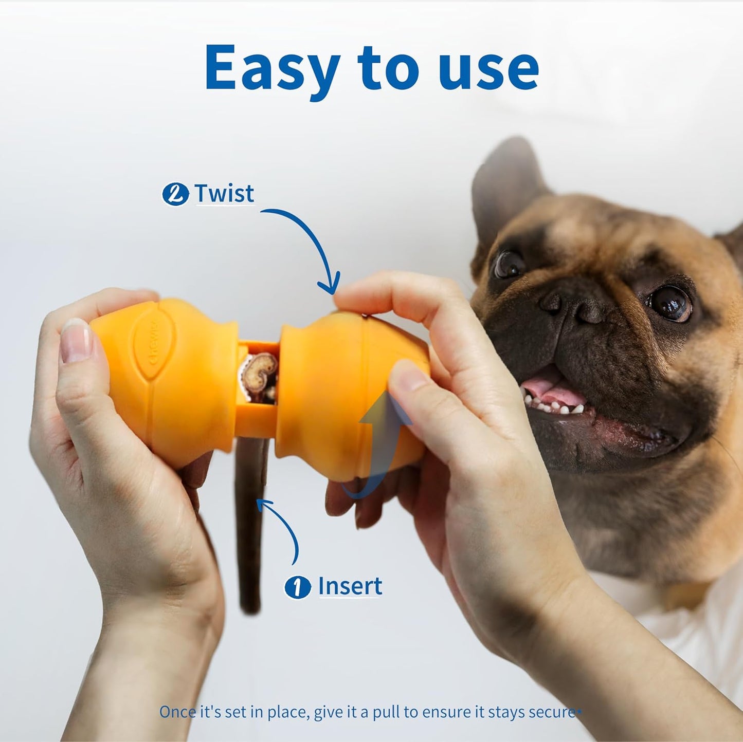 Chewise Bully Stick Holder, Improved Bully Sticks Holder, Ultimate Secure Heavy Duty, BPA-Free Safety Device to Prevent Choking, Fits Various Bully Sticks and Dog Sizes