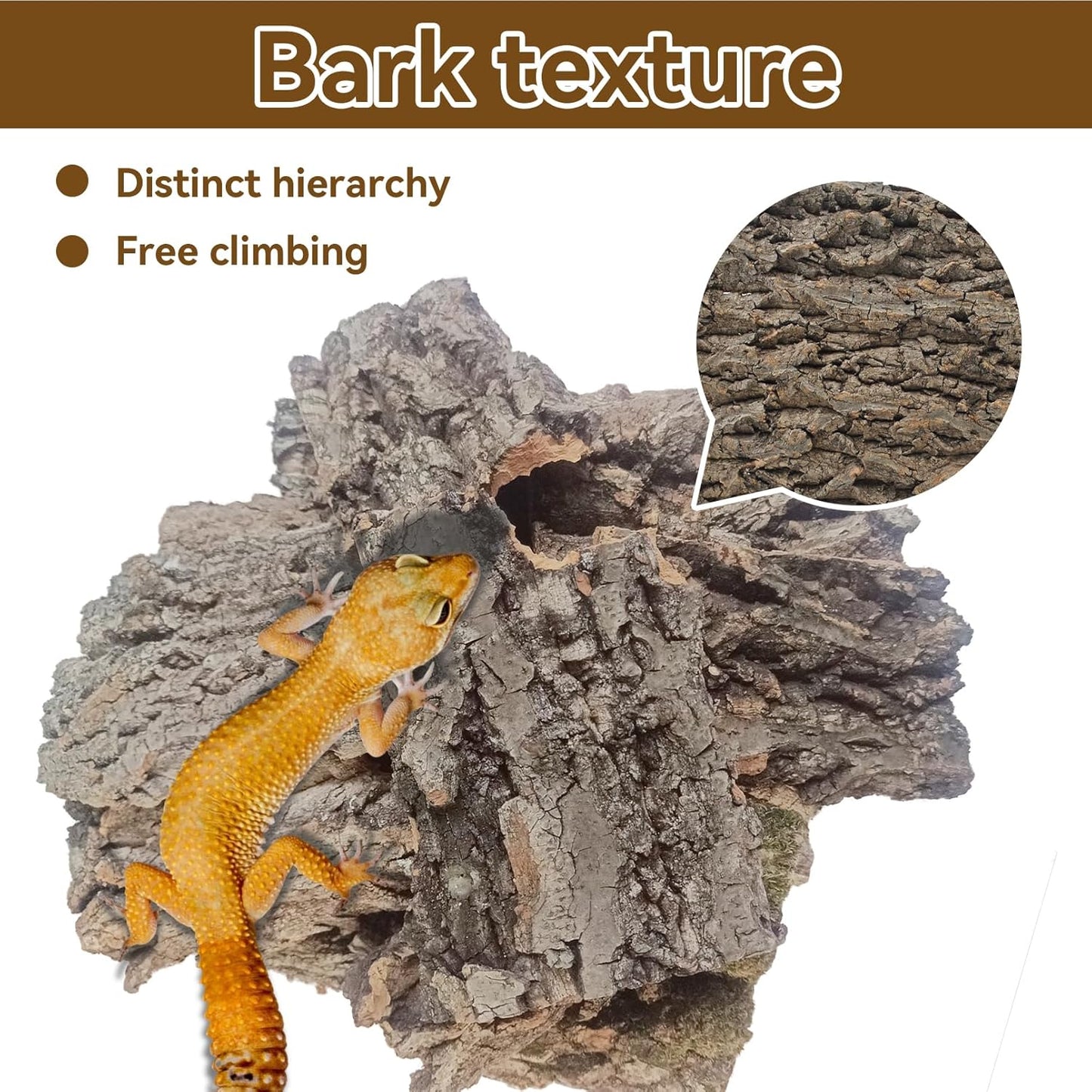Reptiles Cork Bark Bits Substrate,1 LB Terrarium Bark Bedding Bulk for Geckos Snake Isopods Bearded Dragon Spiders Lizard Tarantula Hermit Crabs