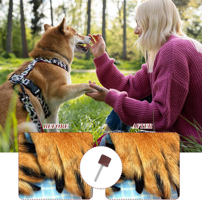 62Pcs Pet Nail Grinder Replacement Kit with Grit Sanding Bands, Dog Grinding Drums Nail Smoother Sanding Drum Set for Dogs Claw Care Grooming Supplies (80#/120#)