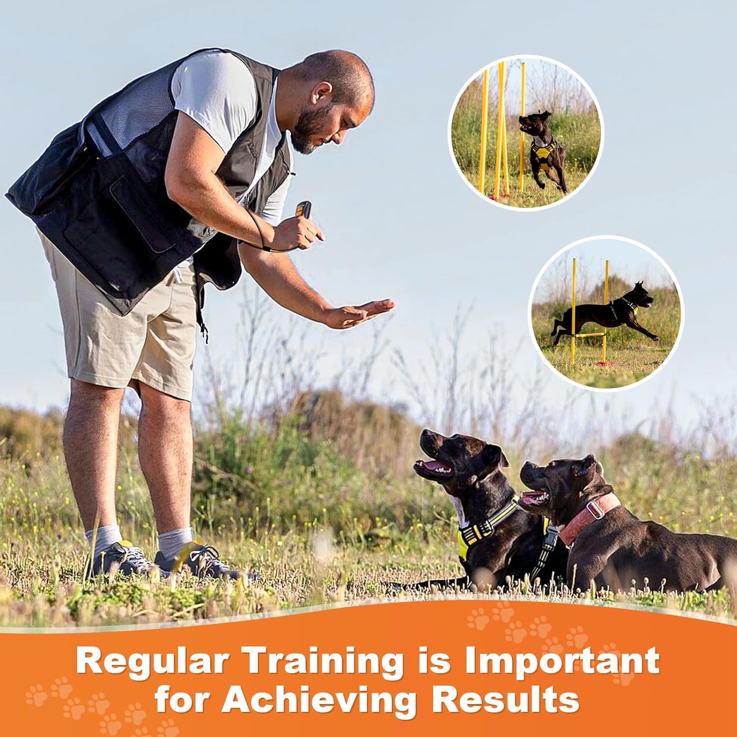 Arien Dog Bark Deterrent Devices, Rechargeable Ultrasonic Anti Barking Device for Dogs, Dog Bark Control Devices 50FT Range Safe for Dogs & Human Portable Indoor Outdoor, Dog Training & Behavior Aids