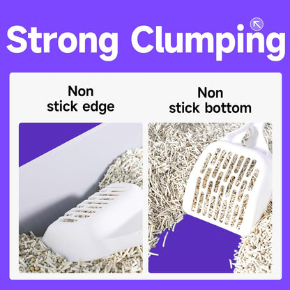 KERES Cat Litter Mixed- Ultra Absorbent, 99% Dust-Free, Advanced Odor Control, Fast-Clumping, Natural Clay & Tofu Blend, Low Tracking, Multi-Cat Formula (4.4lb*2bag)