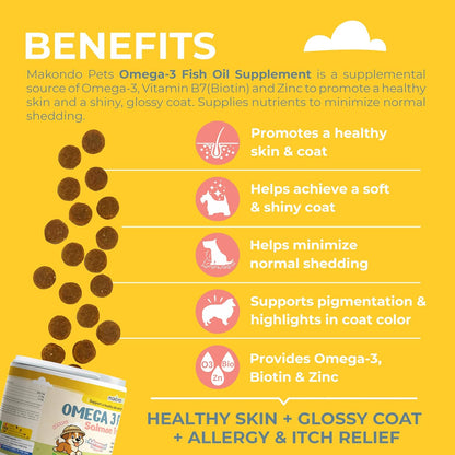 Dog Allergy Support + Skin & Coat & Digestive Health Bundle | Omega-3 Fish Oil, Probiotics & Digestive Enzymes | 240 Soft Chews for Itchy Skin, Gut Balance & Shiny Coat
