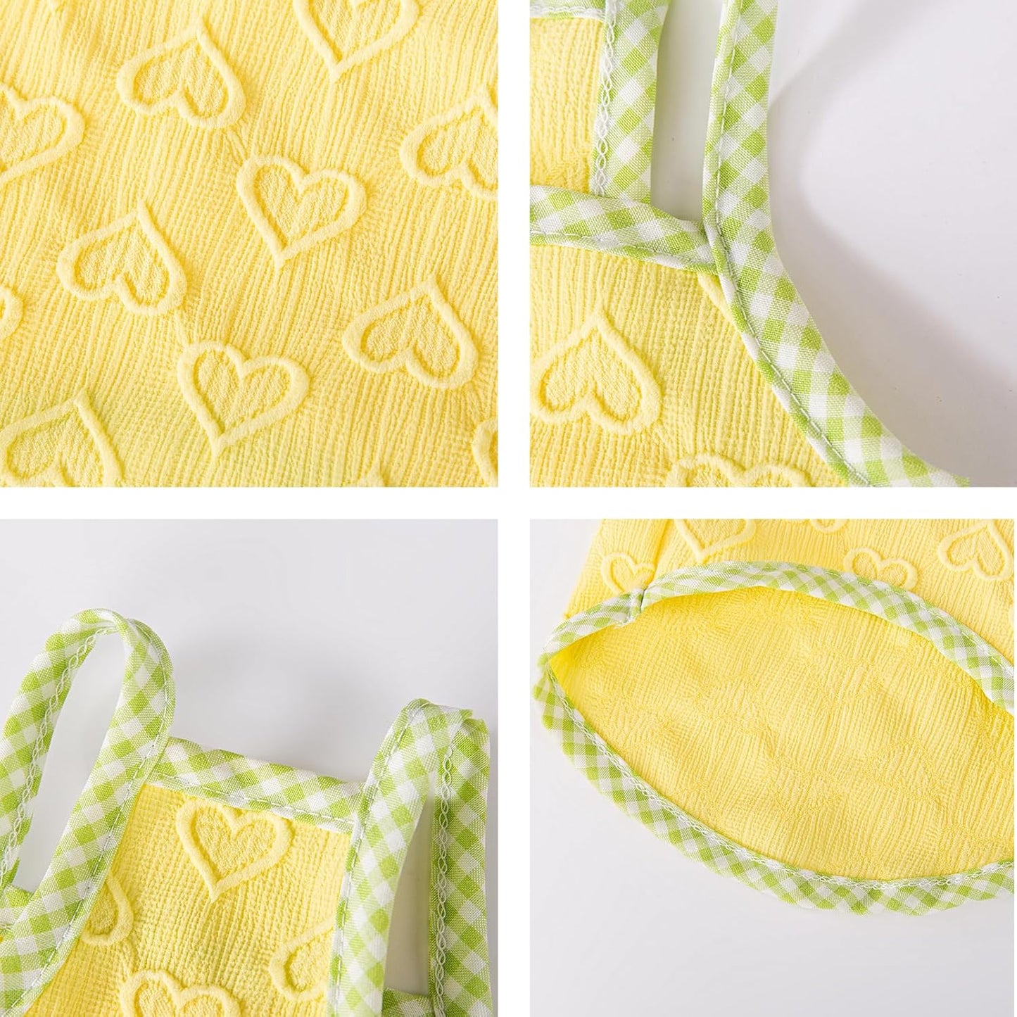 Dog Summer Clothes Puppy Heart Vest Shirt Breathable Pet Sleeveless Tank Top for Small Medium Dog Cat (Yellow, X-Large)