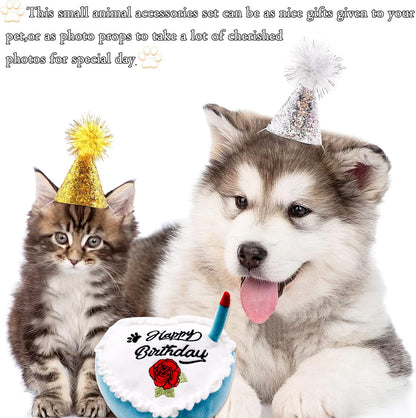 PET SHOW 10pcs Mini Small Dog Hats Cat Birthday Party Hat Rabbit Hats for Holiday Wedding Puppies Kittens Costume Accessories