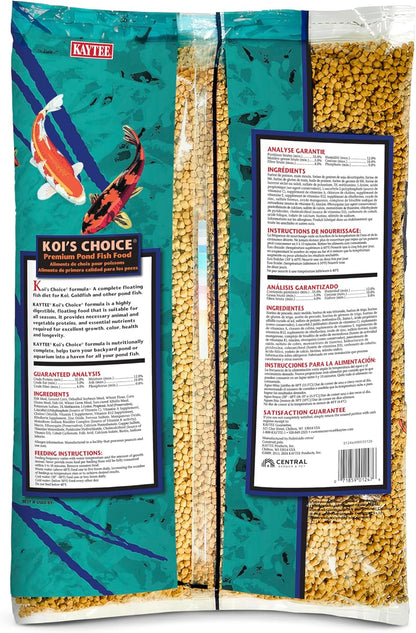 Kaytee Koi’s Choice Koi Floating Fish Food, For Koi, Goldfish and Pond Fish, 10 pounds